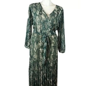 New Womens Ava & Viv Snake Print V-Neck Dress
